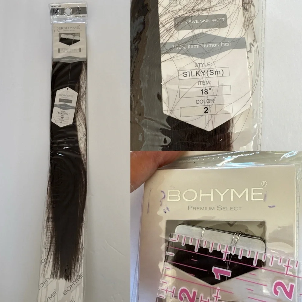 BOHYME Premium Select Adhesive Skin Extensions 100% Remi Human Hair  18
